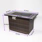 44" Outdoor Propane Fire Pit Table – Ceramic Tile Top Gas Fire Table for Patio