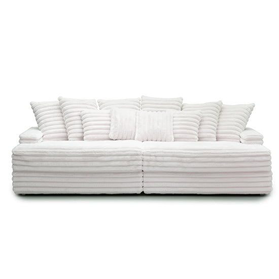 Cloud-Style Modular Sofa – Plush Faux Fur Sectional for Modern Living Rooms