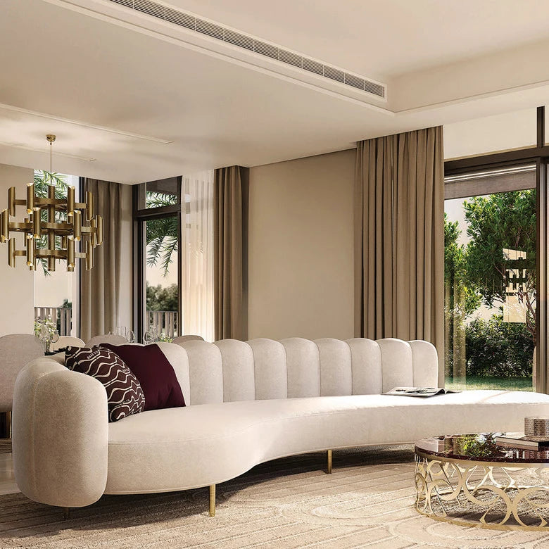 Modern High Quality Velvet Italian Furniture Living Room Sofas Curved Sofas for Home Luxury
