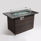 44" Outdoor Propane Fire Pit Table – Ceramic Tile Top Gas Fire Table for Patio