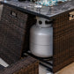 44" Outdoor Propane Fire Pit Table – Ceramic Tile Top Gas Fire Table for Patio